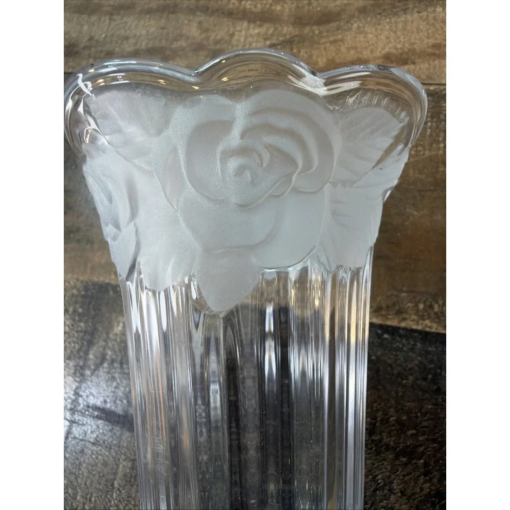 Home Beautiful Crystal Mini Vase Rose Pearls WY401/613 Japan NIB Vintage Box MCM